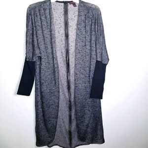 Material Girl Long Cardigan With Back Zipper